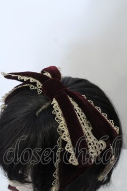 画像2: axes femme kawaii / タッセル付リボンヘッドドレス  ボルドー O-25-05-03-020-AX-AC-IG-OS