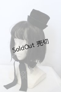 Victorian maiden / ベルベットミニハット  クロ O-25-05-03-024-CL-ZA-IG-OS