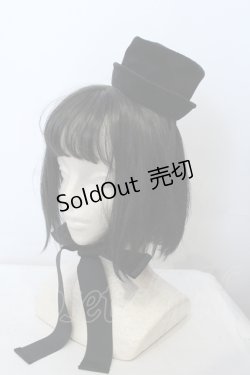 画像1: Victorian maiden / ベルベットミニハット  クロ O-25-05-03-024-CL-ZA-IG-OS