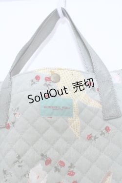 画像3: WONDERFUL WORLD / うさぎptキルティングバッグ  グリーン O-25-05-03-002-LO-BG-OW-ZT-K021