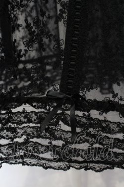 画像2: KANEKO ISAO / はしごレース使い刺繍レーススカート  クロ O-25-05-05-029-EL-SK-OW-OS