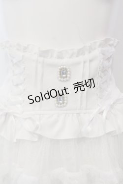 画像2: NOEMIE / バックリボンパールチュールティアードスカパン  シロ O-25-05-05-004-LO-PA-IG-OS
