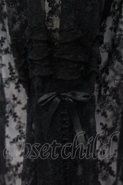 画像3: KANEKO ISAO / はしごレース使い刺繍レースブラウス  クロ O-25-05-05-030-EL-BL-OW-OS