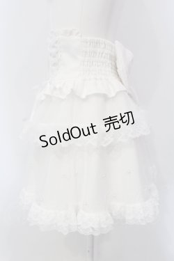 画像3: NOEMIE / バックリボンパールチュールティアードスカパン  シロ O-25-05-05-004-LO-PA-IG-OS