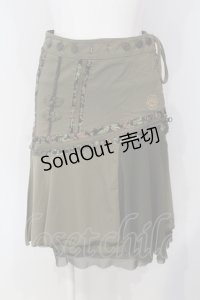 Ozz oneste / レイヤードチャイナ巻スカート  カーキグリーン O-25-05-05-036-OO-SK-IG-OS
