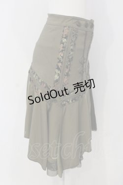 画像3: Ozz oneste / レイヤードチャイナ巻スカート  カーキグリーン O-25-05-05-036-OO-SK-IG-OS