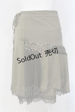 画像4: Ozz oneste / レイヤードチャイナ巻スカート  カーキグリーン O-25-05-05-036-OO-SK-IG-OS
