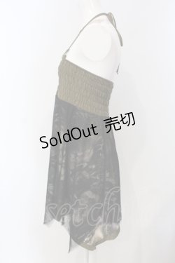 画像2: Ozz Croce / 和柄チュールランダムスカート  カーキブラウン O-25-05-05-037-OO-SK-IG-OS