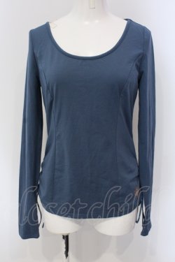 画像1: Ozz oneste / 裏起毛ギャザーカットソー  ブルー O-25-05-05-040-OO-TO-IG-OS