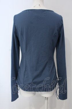 画像4: Ozz oneste / 裏起毛ギャザーカットソー  ブルー O-25-05-05-040-OO-TO-IG-OS