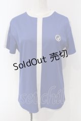 FOTUS / 胎児ロゴジャージTシャツ  ブルー O-25-05-05-041-PU-TS-IG-OS