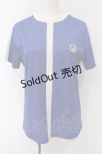 FOTUS / 胎児ロゴジャージTシャツ  ブルー O-25-05-05-041-PU-TS-IG-OS
