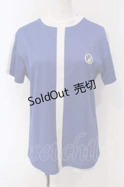 画像1: FOTUS / 胎児ロゴジャージTシャツ  ブルー O-25-05-05-041-PU-TS-IG-OS