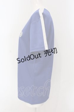 画像2: FOTUS / 胎児ロゴジャージTシャツ  ブルー O-25-05-05-041-PU-TS-IG-OS
