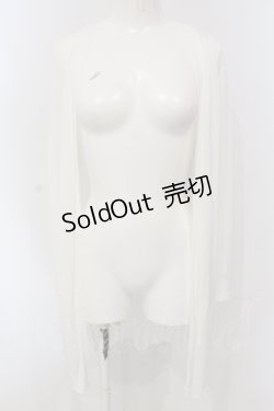 画像4: Ozz On / バックプリントカーディガン  ホワイト O-25-05-05-046-OO-TO-IG-OS