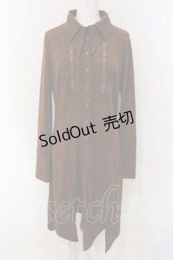 画像1: Rozen Kavalier / ダブルカラーシャツワンピース  ブラウン O-25-05-05-050-OO-OP-IG-OS