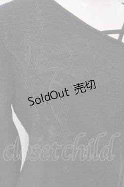 画像2: Ozz Croce / ジップ配色裏起毛クロスカットソー  グレー O-25-05-05-053-OO-TO-IG-OS