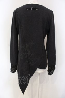 画像4: Ozz Croce / ジップ配色裏起毛クロスカットソー  グレー O-25-05-05-053-OO-TO-IG-OS