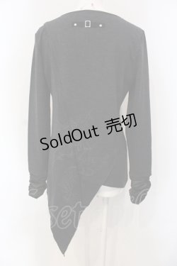画像4: Ozz Croce / ジップ配色裏起毛クロスカットソー  グレー O-25-05-05-053-OO-TO-IG-OS