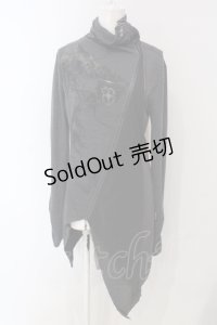Ozz Croce / 異素材ランダムジップカーディガン  グレー O-25-05-05-054-OO-OP-IG-OS