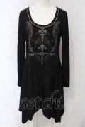 Rozen Kavalier / 刺繍ランダムワンピース  ブラック O-25-05-05-055-OO-OP-IG-OS