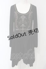 Rozen Kavalier / 刺繍ランダムワンピース  ブラック O-25-05-05-055-OO-OP-IG-OS