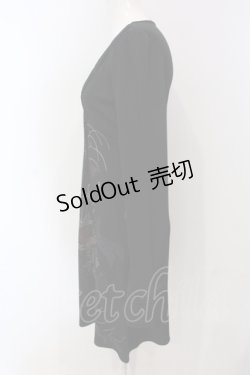 画像3: Ozz oneste / 扇プリントカットワンピース  ブラック O-25-05-05-057-OO-OP-IG-OS