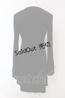 画像4: Ozz oneste / 扇プリントカットワンピース  ブラック O-25-05-05-057-OO-OP-IG-OS