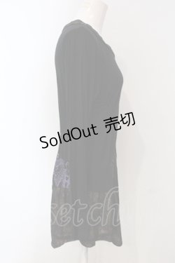 画像2: gouk / 龍プリントカットチュニック  ブラック×パープル O-25-05-05-058-GO-TO-IG-OS