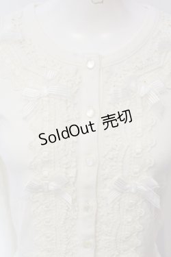 画像2: LIZ LISA / はしごレースカーディガン  オフシロ O-25-05-05-060-LO-TO-IG-OS