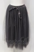 Maison de FLEUR / レイヤードチュールスカート  ライトグレー O-25-05-05-061-LO-SK-IG-OS