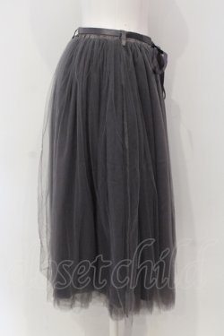 画像2: Maison de FLEUR / レイヤードチュールスカート  ライトグレー O-25-05-05-061-LO-SK-IG-OS
