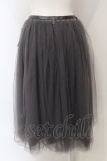 画像3: 【SALE】Maison de FLEUR / レイヤードチュールスカート  ライトグレー O-25-09-03-1013-LO-SK-IG-ZT008 (3)