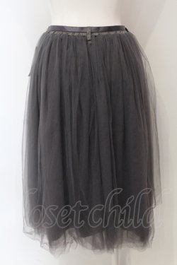 画像3: Maison de FLEUR / レイヤードチュールスカート  ライトグレー O-25-05-05-061-LO-SK-IG-OS