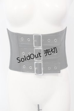 画像1: Qutie Frash / 2025プレミアムセット【黒豹】ベルトコルセット  ブラック O-25-05-05-066-QU-TO-OW-OS