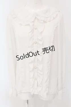 画像1: axes femme kawaii / ローズレースブラウス  シロ O-25-05-05-068-AX-BL-IG-OS