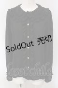 axes femme kawaii / ローズレースブラウス M クロ O-25-05-05-069-AX-BL-IG-OS