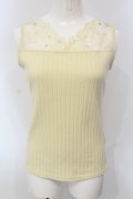 axes femme / 繊細レースタンク M キナリ O-25-05-05-072-AX-TO-OW-OS