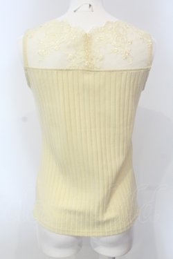 画像3: axes femme / 繊細レースタンク M キナリ O-25-05-05-072-AX-TO-OW-OS