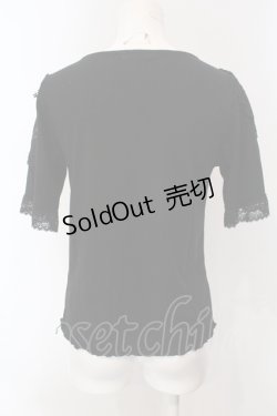 画像3: axes femme / レース切り替えリブトップス M クロ O-25-05-05-073-AX-TO-OW-OS