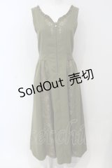 axes femme / バラ刺繍ジャンスカ M カーキグリーン O-25-05-05-074-AX-OP-OW-OS