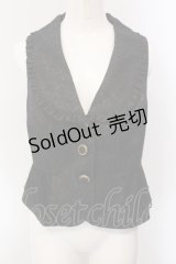 axes femme POETIQUE / フリルジャガードベスト M クロ O-25-05-05-076-AX-TO-OW-OS