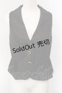 axes femme POETIQUE / フリルジャガードベスト M クロ O-25-05-05-076-AX-TO-OW-OS