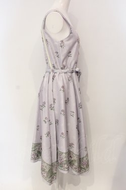 画像3: axes femme / Mulhouse Collection フラワーパネル柄イレヘムワンピース M ラベンダー O-25-05-05-078-AX-OP-OW-OS