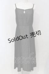 axes femme / チェーン使いバイカラーワンピース F クロ×グレー O-25-05-05-080-AX-OP-OW-OS