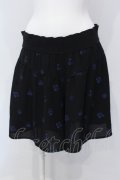 Rozen Kavalier / マリン柄シフォンショートパンツ  ブラック×ブルー O-25-05-05-002-OO-PA-IG-OS
