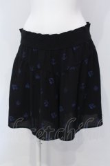 Rozen Kavalier / マリン柄シフォンショートパンツ  ブラック×ブルー O-25-05-05-002-OO-PA-IG-OS