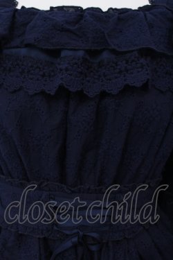 画像2: Vallee lys / Precious Embroidered Lace Mini Dress  ネイビー O-25-05-05-012-GO-OP-IG-OS