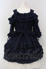 画像4: Vallee lys / Precious Embroidered Lace Mini Dress  ネイビー O-25-05-05-012-GO-OP-IG-OS (4)