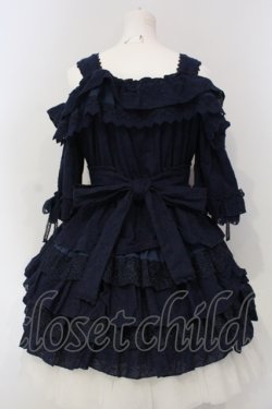 画像4: Vallee lys / Precious Embroidered Lace Mini Dress  ネイビー O-25-05-05-012-GO-OP-IG-OS